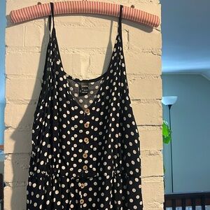Black polkadot dress